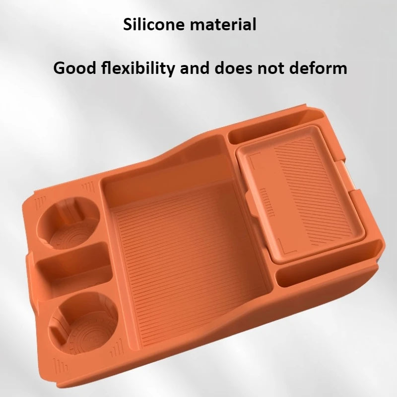 For AITO 8 M8 SERES 7 2025 Car Central Control Lower Storage Box Silicone Organizing Box Container Tray Car Interior Accessories — view 5