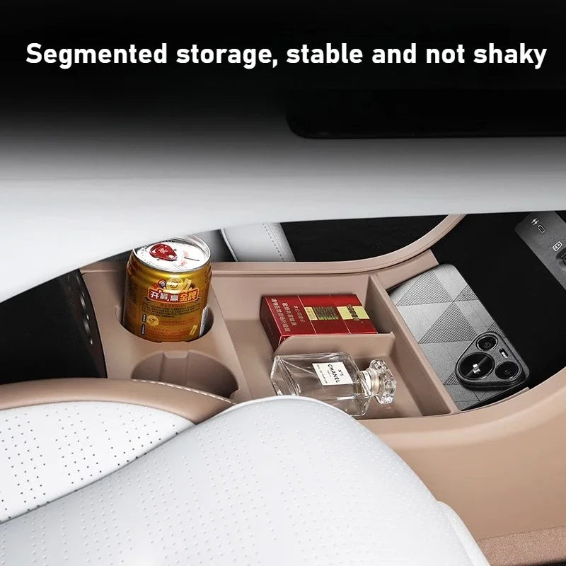 For AVATR 07 Car Central Control Lower Storage Box Silicone Partition Storage Water Cup Holder Car Interior Organizer Box Tray — view 3