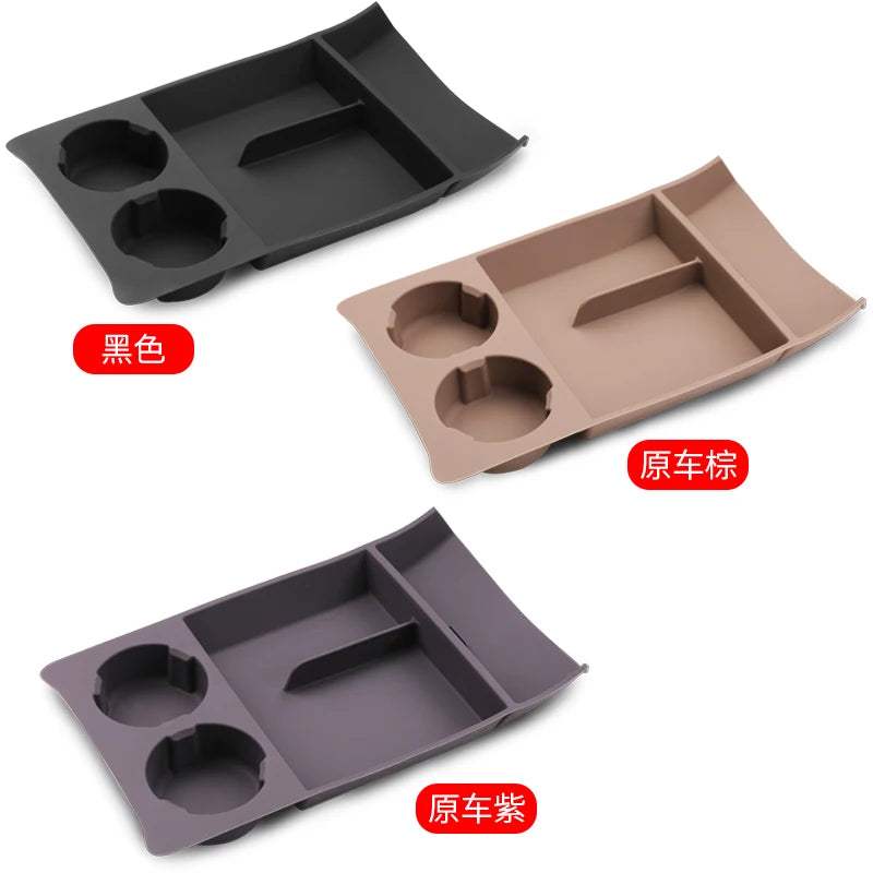 For AVATR 07 Car Central Control Lower Storage Box Silicone Partition Storage Water Cup Holder Car Interior Organizer Box Tray — view 5