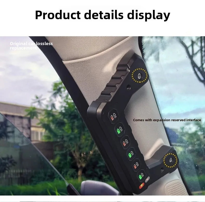 For BAIC BJ40 2023-2026 Car A-pillar 6 Gang Handle Switch Integrated Wireless Remote Control LED Spotlight Expansion Switches — view 6