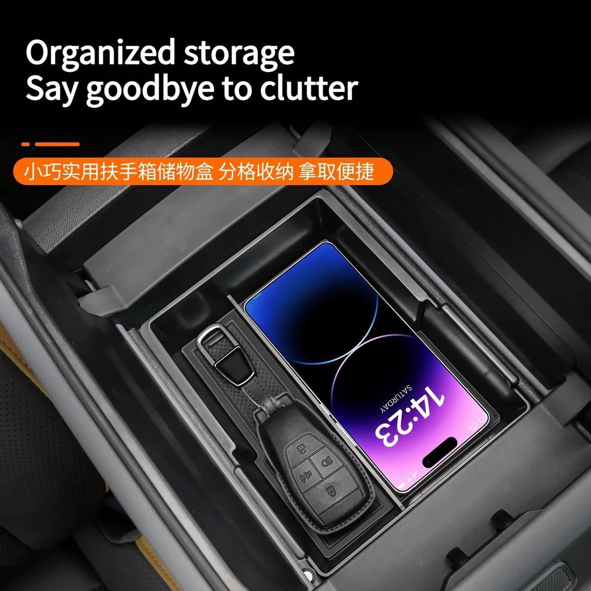 For BAIC BJ40 2024-2026 Car Center Console Armrest Storage Box Decorative Partition Storage Organizer Upgrade Interior Accessory — view 5