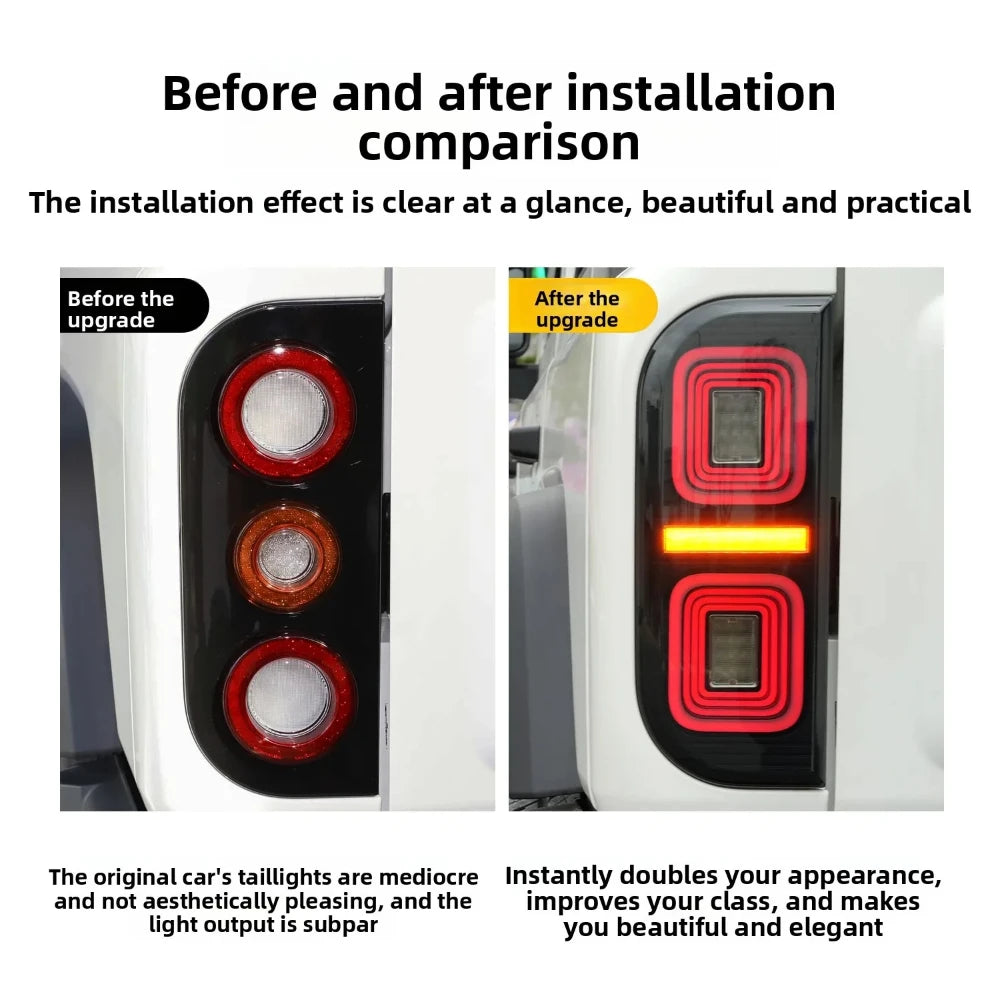 For BAW 212 T01 2024 2025 Led Suspended Tail Light Dynamic Turn Signal Driving Brake Reverse Light DRL Tail Lamp Accessories — view 1
