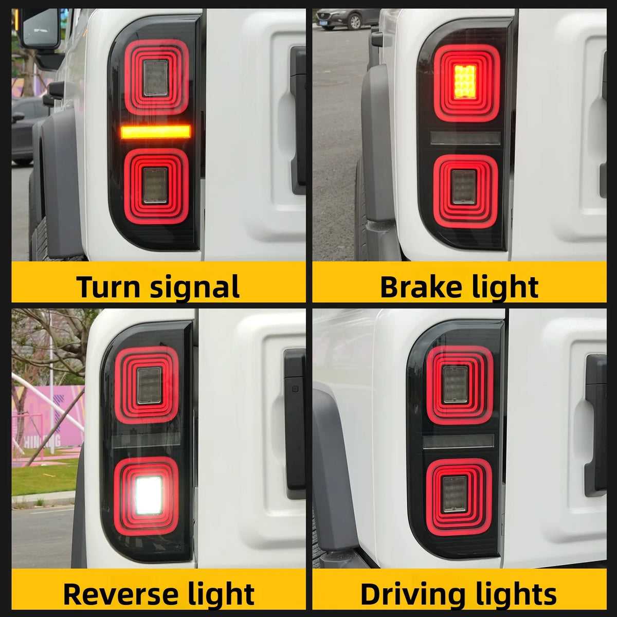 For BAW 212 T01 2024 2025 Led Suspended Tail Light Dynamic Turn Signal Driving Brake Reverse Light DRL Tail Lamp Accessories — view 4