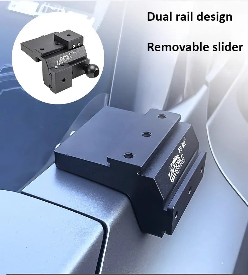 For Beijing BJ30 Car A Pillar Spotlight Bracket Front Engine Hood Quick Release Dual Guide Rail Expansion Stand Lamp Holder — view 4