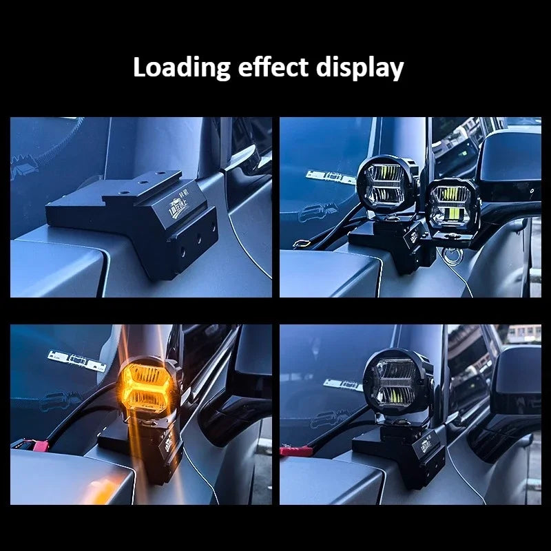 For Beijing BJ30 Car A Pillar Spotlight Bracket Front Engine Hood Quick Release Dual Guide Rail Expansion Stand Lamp Holder — view 5