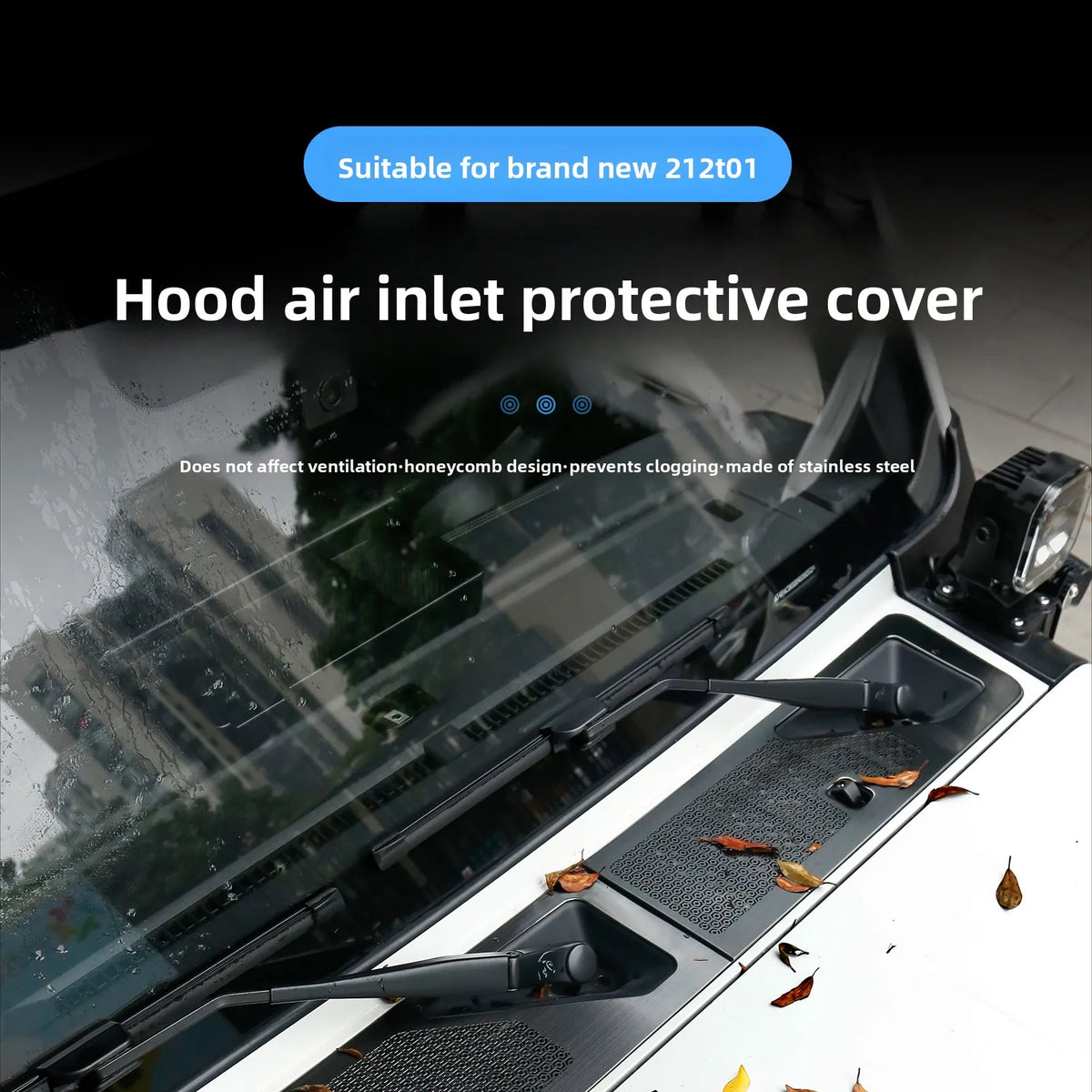 For BJ BAIC 212 T01 2025 2026 Car Front Hood Air Intake Protection Cover Air Conditioning Air Intake Filter Anti Blocking Mesh — view 4