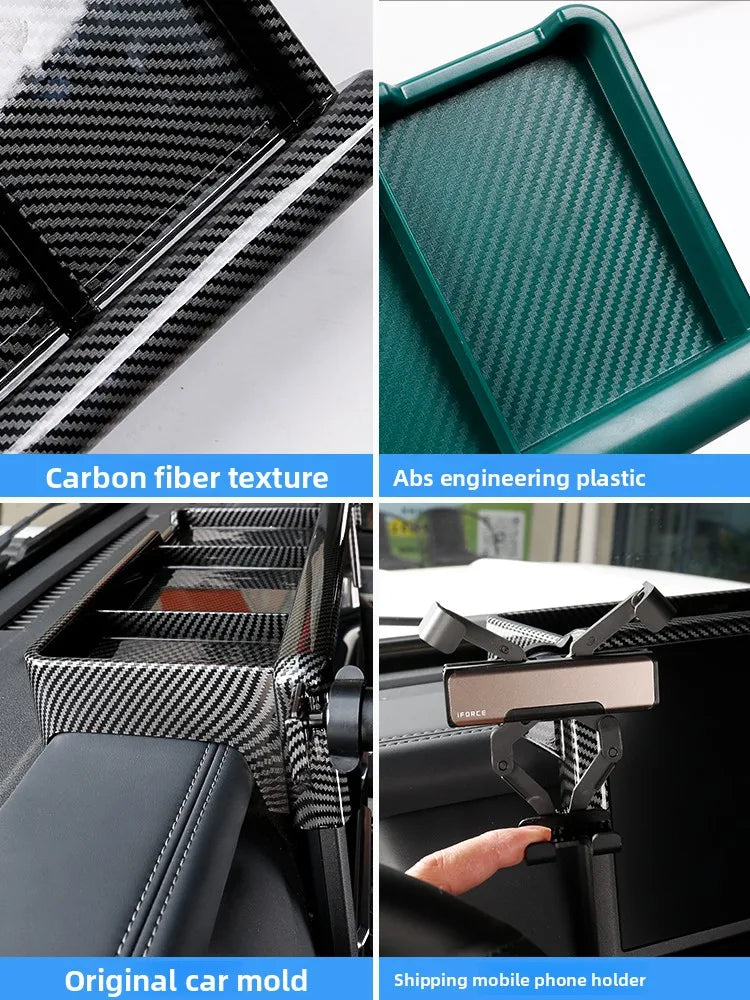 For BJ BAIC 212 T01 / EMC 212 Car Center Console Navigation Screen Storage Box Wear-resistant ABS Organizer Box Accessories — view 4