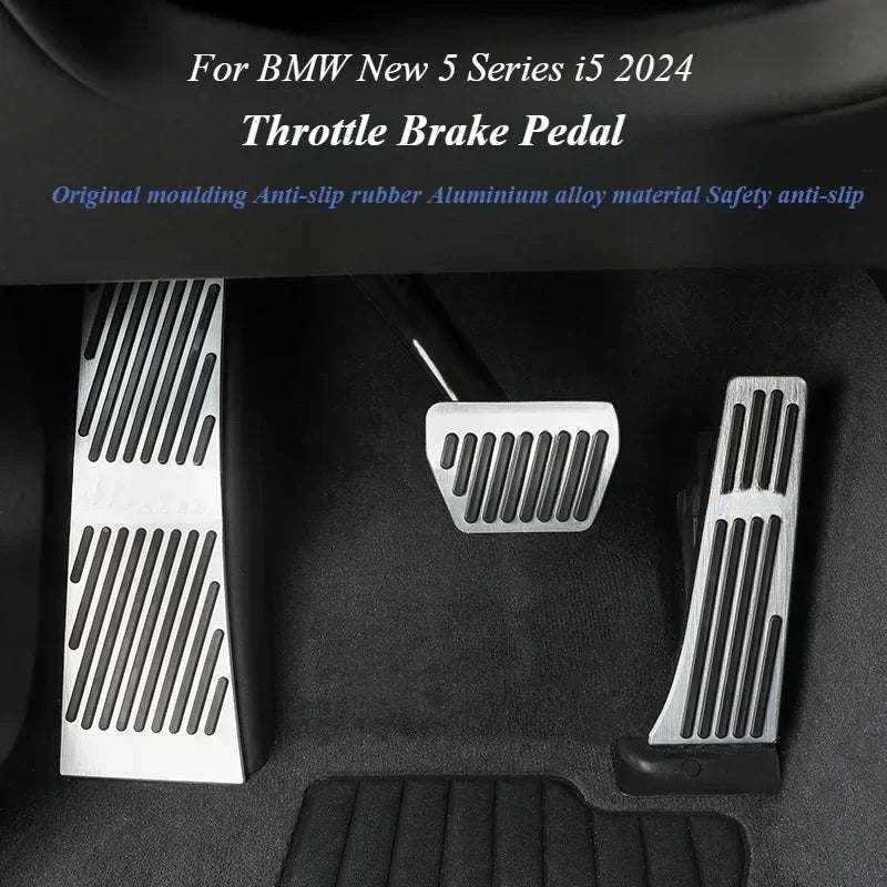 For BMW New 5 Serie I5 G60 2024 2025 Car Foot Pedal, Non-slip Foot Rest Fuel Brake Accelerator Pedal Pads Covers Car Accessories — view 2
