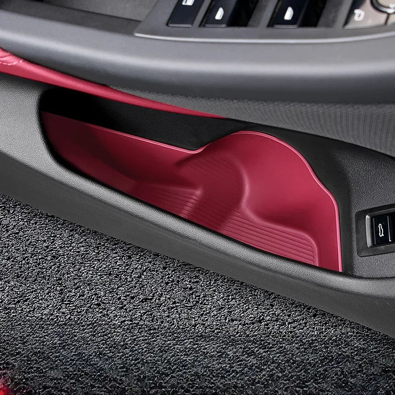 For BMW Series 5 G60 I5 2024 TPE Front Door Storage Box Car Inner Door Organizer Tray Water Cup Holder Auto Interior Accessories — view 3