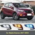 for Buick Encore 2017-2018 Car Daytime Running Lights Yellow Turn Signal Four-eye Front Fog Lamp Modification 12V Daylights — view 1