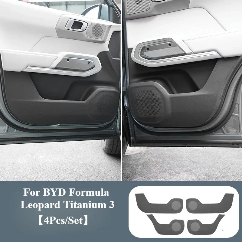 For BYD Formula Leopard Titanium 3 Car Door Anti Kick Pad Leather Protection Cushion Film Four Door Protector Car Accessories — view 1