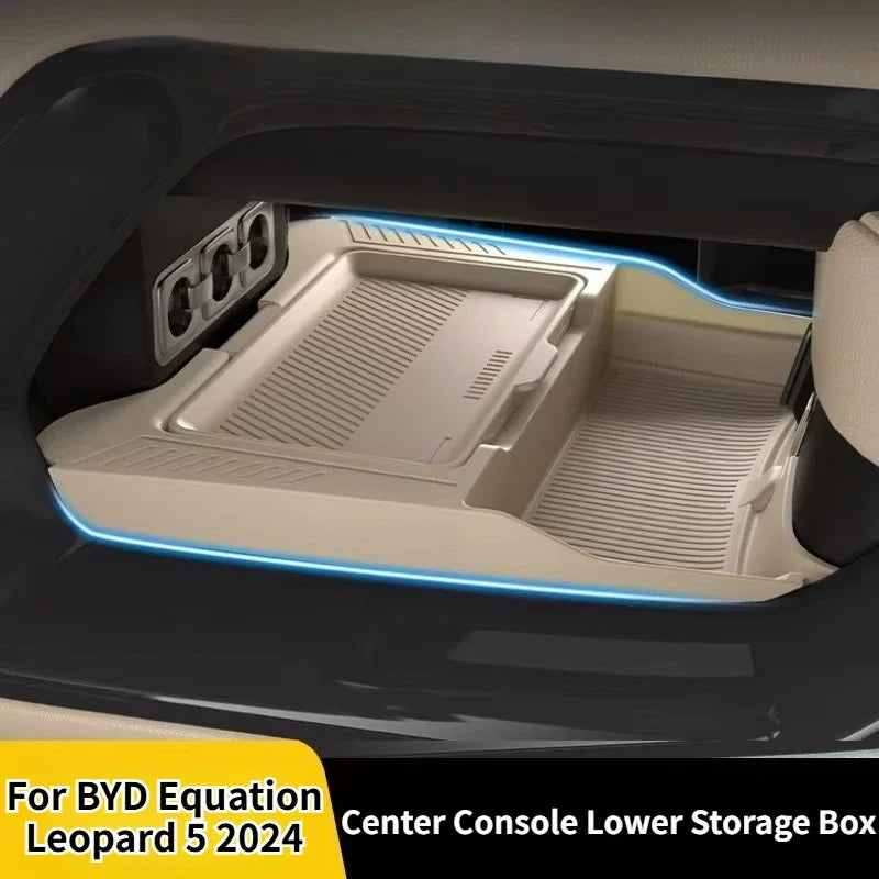 For BYD Leopard 5 2024-2026 Car Center Console Lower Storage Box Waterproof Silicone Organizer Box Interior Tidying Accessories — view 1