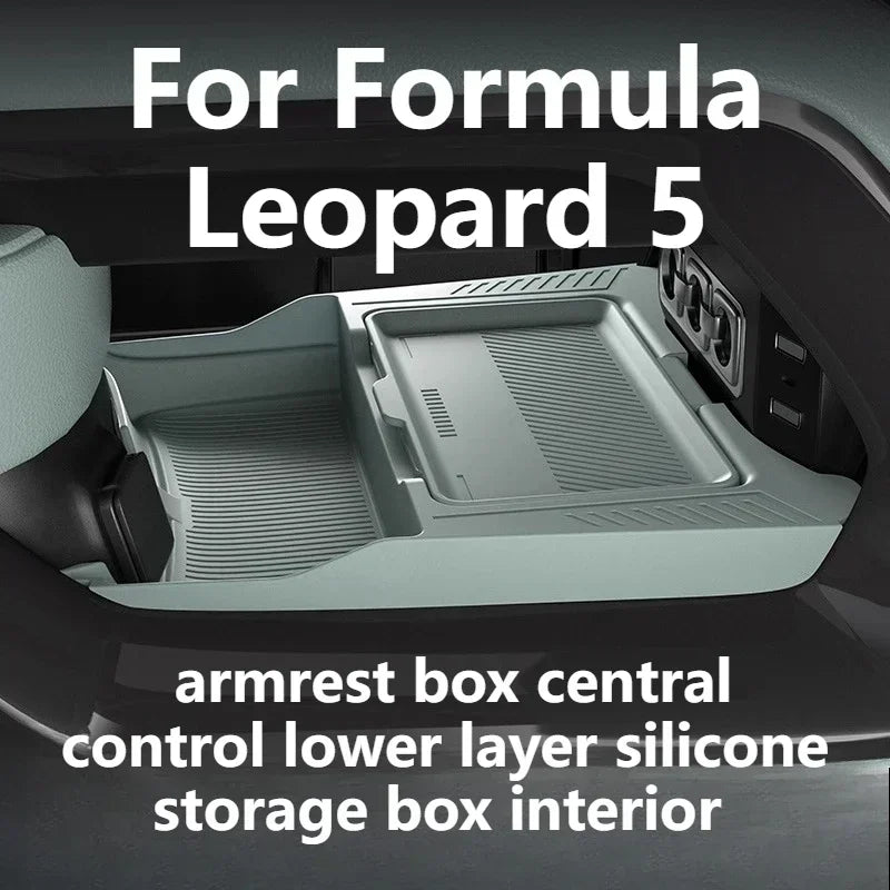 For BYD Leopard 5 2024-2026 Car Center Console Lower Storage Box Waterproof Silicone Organizer Box Interior Tidying Accessories — view 2
