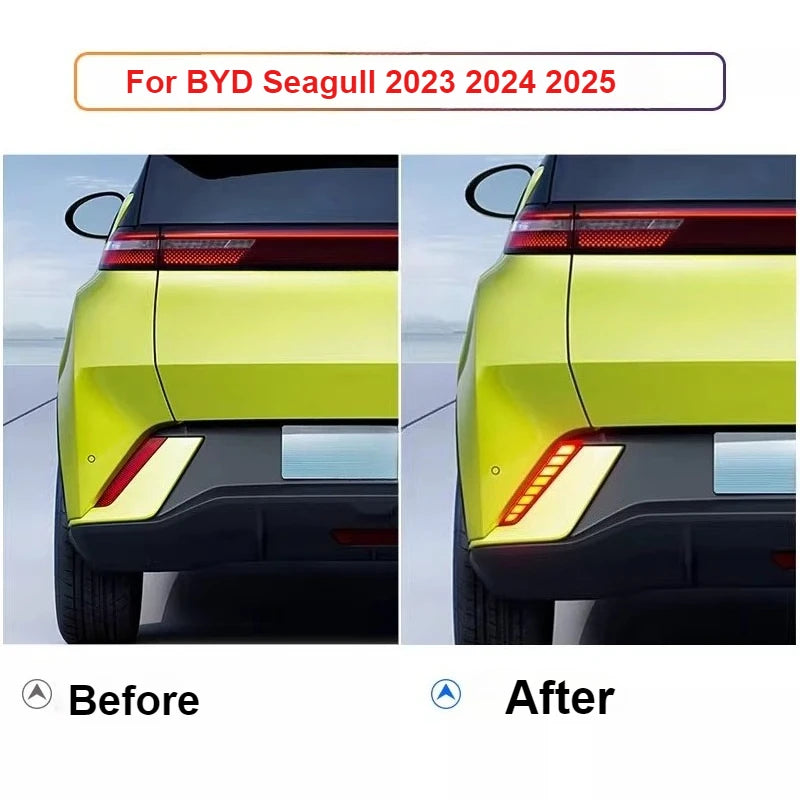 For BYD Seagull Dolphin Surf‌ 2023-2025 Car LED Rear Bumper Light Reflector Driving Brake Light Fog Lights Dynamic Turn Signal — view 4