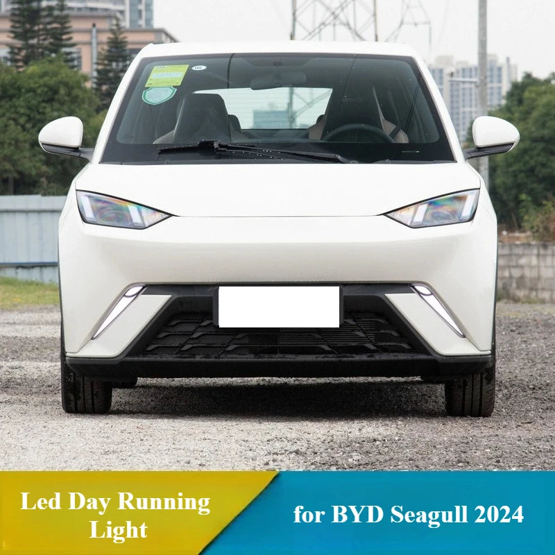 For BYD Seagull Dolphin Surf 2024 Led Daytime Running Lights with Dynamic Turn Singal Front Bumper Fog Lamp 12V Daylights — view 2