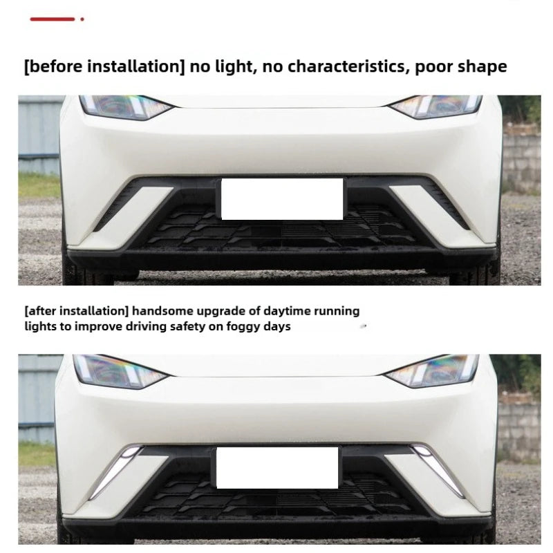 For BYD Seagull Dolphin Surf 2024 Led Daytime Running Lights with Dynamic Turn Singal Front Bumper Fog Lamp 12V Daylights — view 6