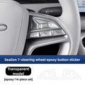 For BYD Sealion 7 14Pcs Car Steering Wheel Dripping Glue Button Protective Sticker Car Interior Anti-scratch Button Cover Trim — view 1