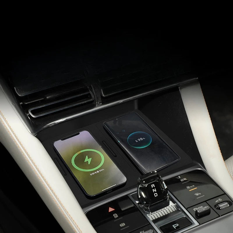 for BYD Song Plus Seal U 2023 2024 2025 Car Center Console Wireless Charger 15W Smart Fast Charging Pad Mobile Phone Holder — view 2