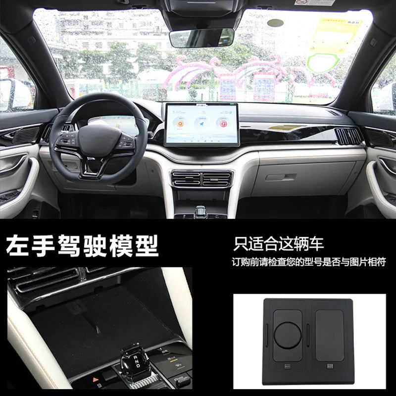 for BYD Song Plus Seal U 2023 2024 2025 Car Center Console Wireless Charger 15W Smart Fast Charging Pad Mobile Phone Holder — view 3
