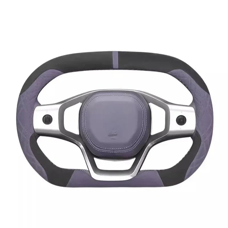 For Changan AVATR 07/12 1Pcs Car Steering Wheels Cover Suede Anti-slip Protector Automotive Interior Decorative Accessories — view 5