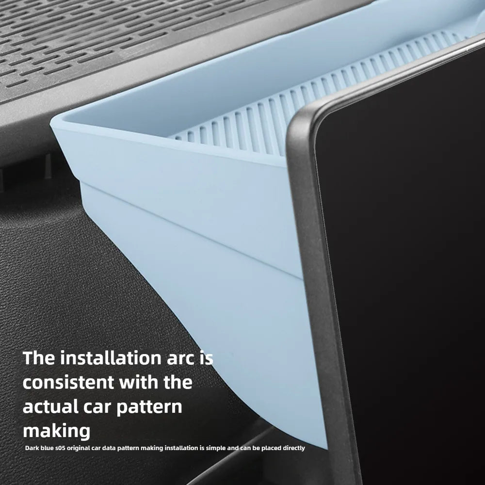 For Changan Deepal S05 Car Dashboard Screen Rear Storage Box Central Console Silicone Pad Tissue Box Car Interior Organizer — view 4