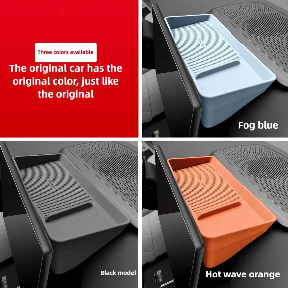 For Changan Deepal S05 Car Dashboard Screen Rear Storage Box Central Console Silicone Pad Tissue Box Car Interior Organizer — view 5