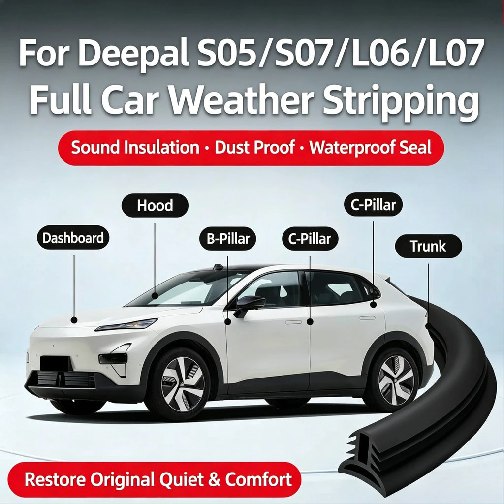 For Changan Deepal S05/S07/L06/L07 Whole Car Sealing Strip Sound Insulation Door Gap A/B/C Pillar Central Control Seal Strips — view 1