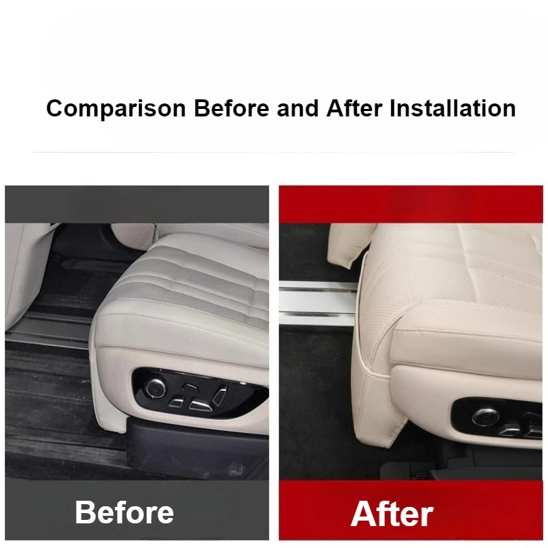 For Changan Deepal S09 Car Co-pilot Electric Leg Support 90 Degree Adjustable Upgrade Queen Passenger Seat Leg Rest Leather Pad — view 4