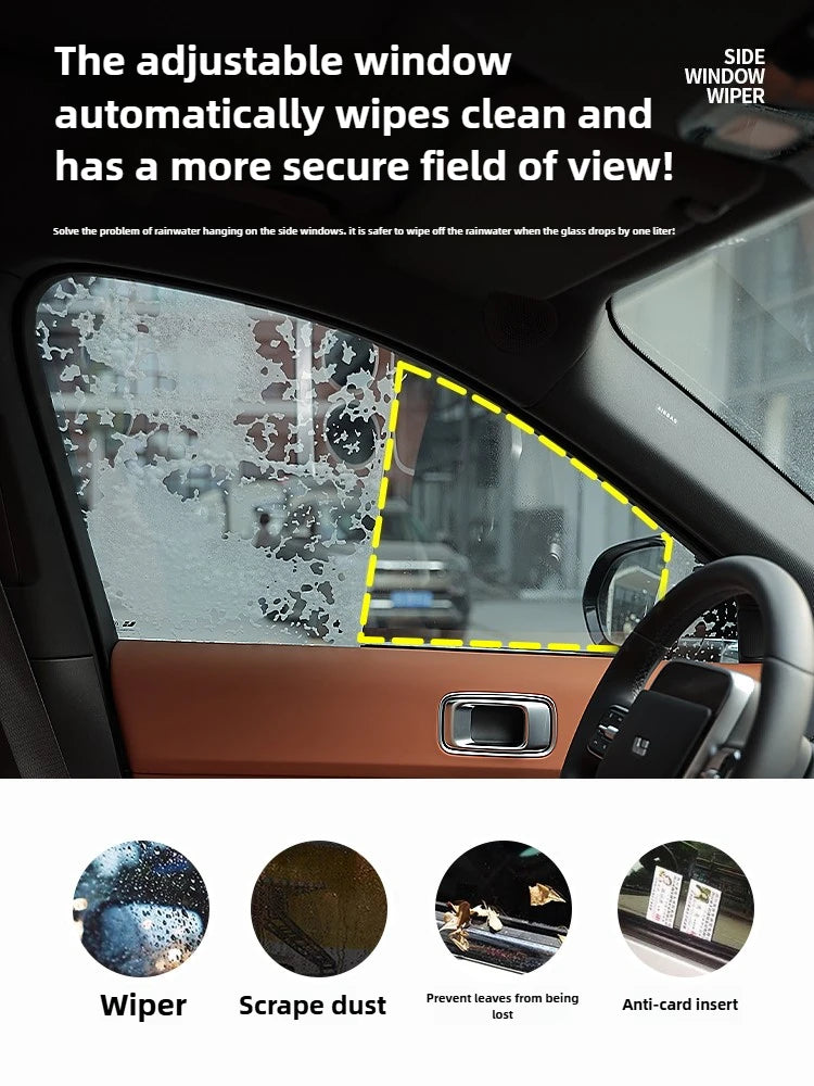 For Changan Deepal SL03/S7 Car Side Window Wiper Glass Wipers, Rubber Rainproof Fogproof Window-Lifting Double Wiper Strips — view 2