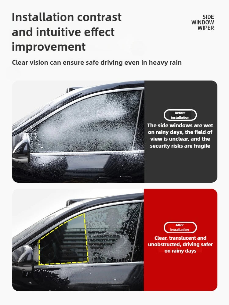 For Changan Deepal SL03/S7 Car Side Window Wiper Glass Wipers, Rubber Rainproof Fogproof Window-Lifting Double Wiper Strips — view 3