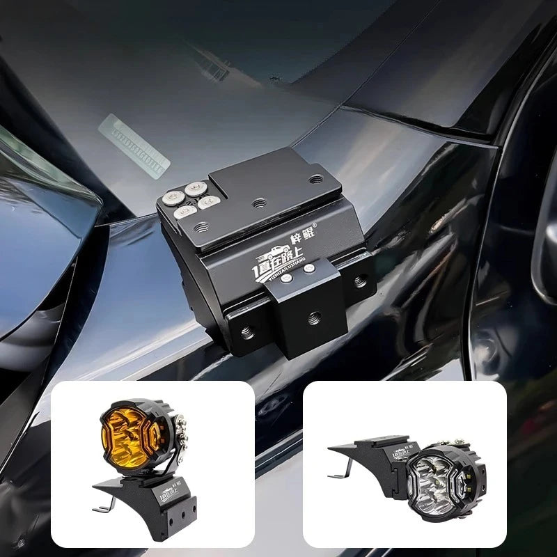For Changan LandTop Hunter Car A Pillar Led Spotlight Bracket Front Engine Hood Quick Release Dual Guide Rail Expansion Stand — view 1