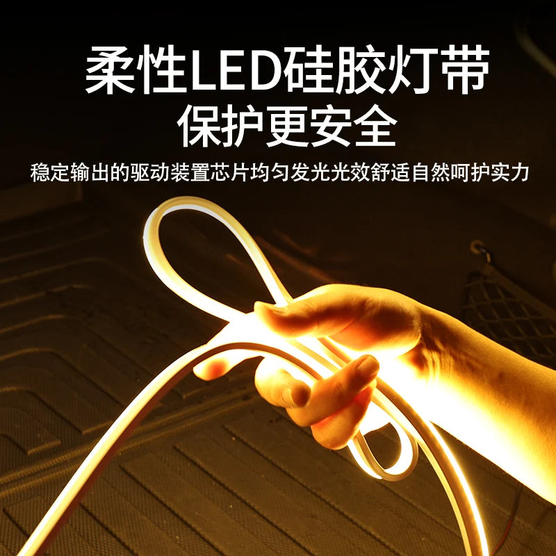 For Changan NEVO Qiyuan Q07/A06/Q05/A07 Car Trunk Ambient Light Strips Automatic Sensing Special Running Water Outdoor Lighting — view 5