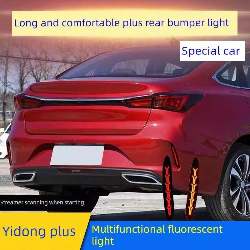 for Changan Yidong Eado Plus 2019-2024 Car Led Rear Bumper Light Reflector Dynamic Turn Signal Rear Fog Light Driving Brake Lamp — view 3