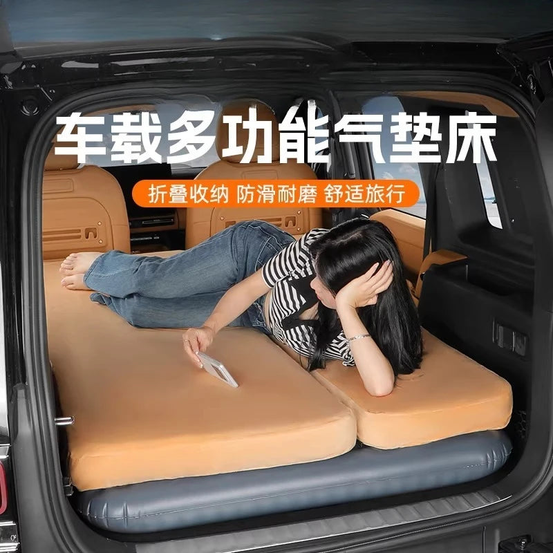 For Chery ICAR ICAUR V27 2026 Car Trunk Travel Bed Split-Type Air Inflatable Mattress for Sleeping Outdoor Camping Mattress — view 2