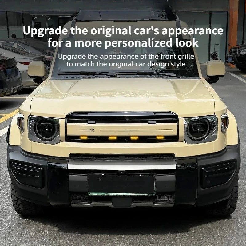 For Chery iCAUR iCAR V27 2026 Car Front Bumper Grille Small Yellow Light LED Off-Road Auxiliary Warning Light Decorative Lamps — view 4