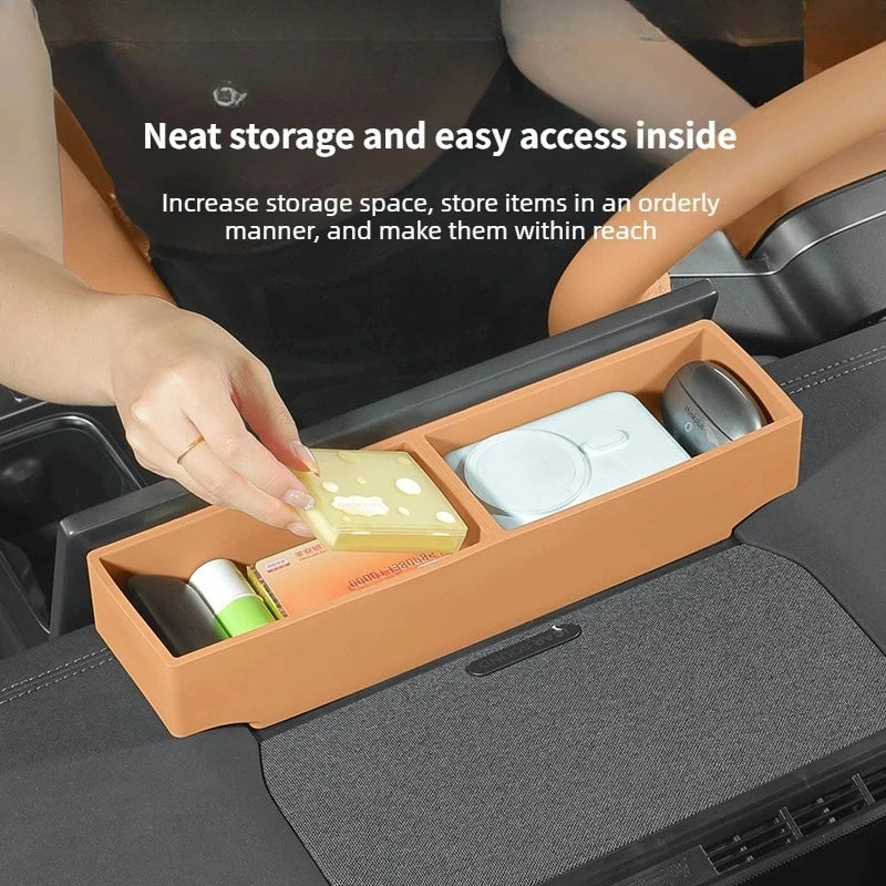 For Chery ICAUR ICAR V27 Car Navigation Screen Rear Silicone Storage Box Dashboard Sundries Organizer Tray Interior Accessories — view 4