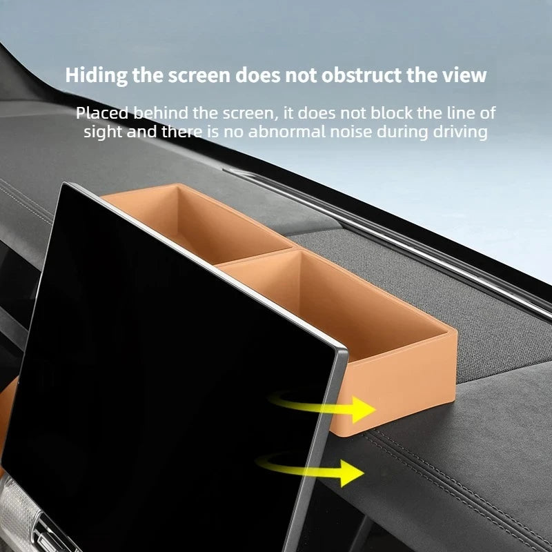 For Chery ICAUR ICAR V27 Car Navigation Screen Rear Silicone Storage Box Dashboard Sundries Organizer Tray Interior Accessories — view 5