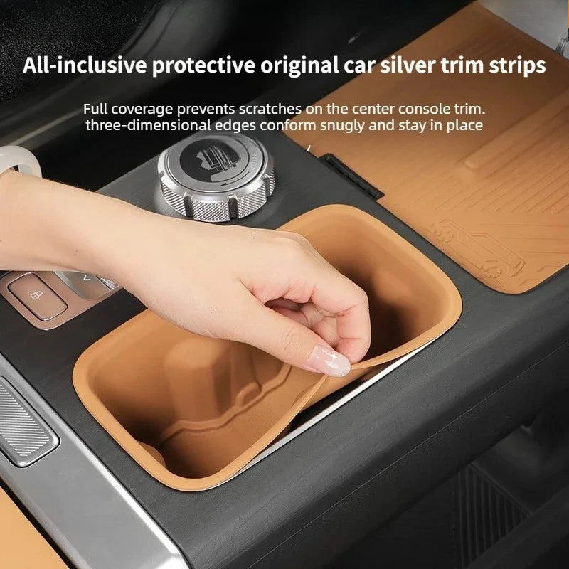 For Chery ICAUR ICAR V27 Car Tailgate Upper Lower Storage Box Silicone Pad Protective Mat Modification Car Interior Accessories — view 4