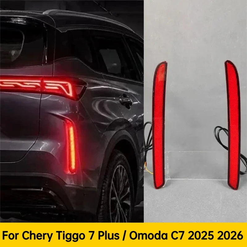 For Chery Tiggo 7 Plus / Omoda C7‌ 2025 2026 Car Rear Bumper Light Reflector Modified LED Driving Brake Navigation Lights — view 1