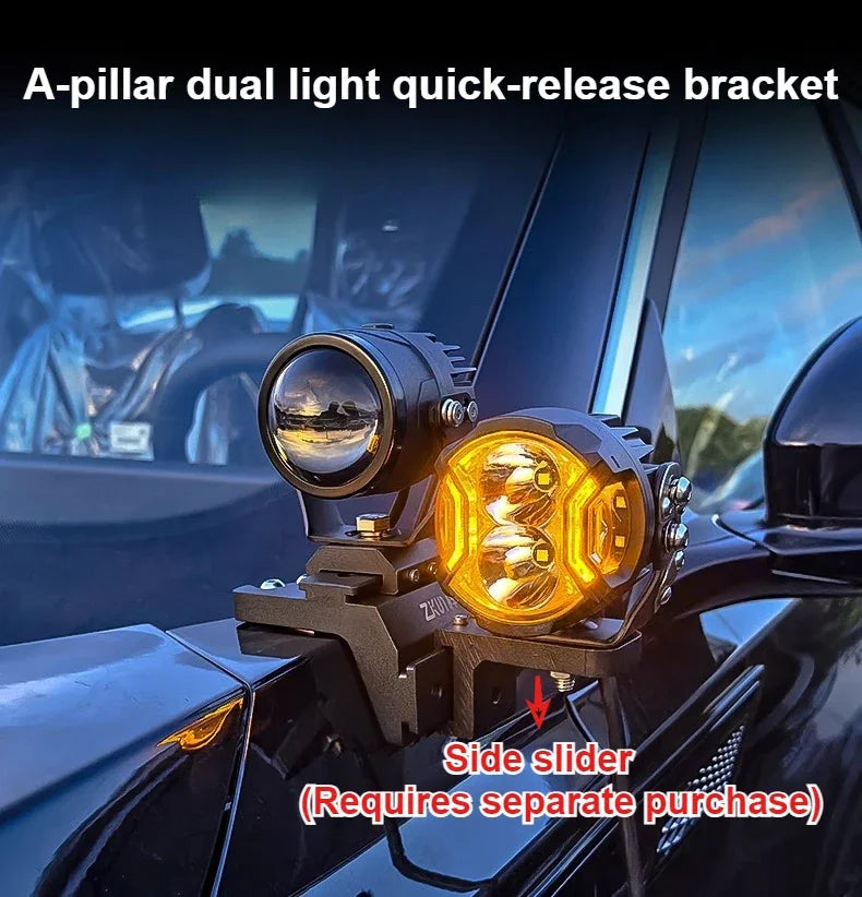 For Chery Tiggo 8 Pro e+ Car A Pillar Led Spotlight Bracket Front Engine Hood Quick Release Dual Guide Rail Expansion Stand — view 2