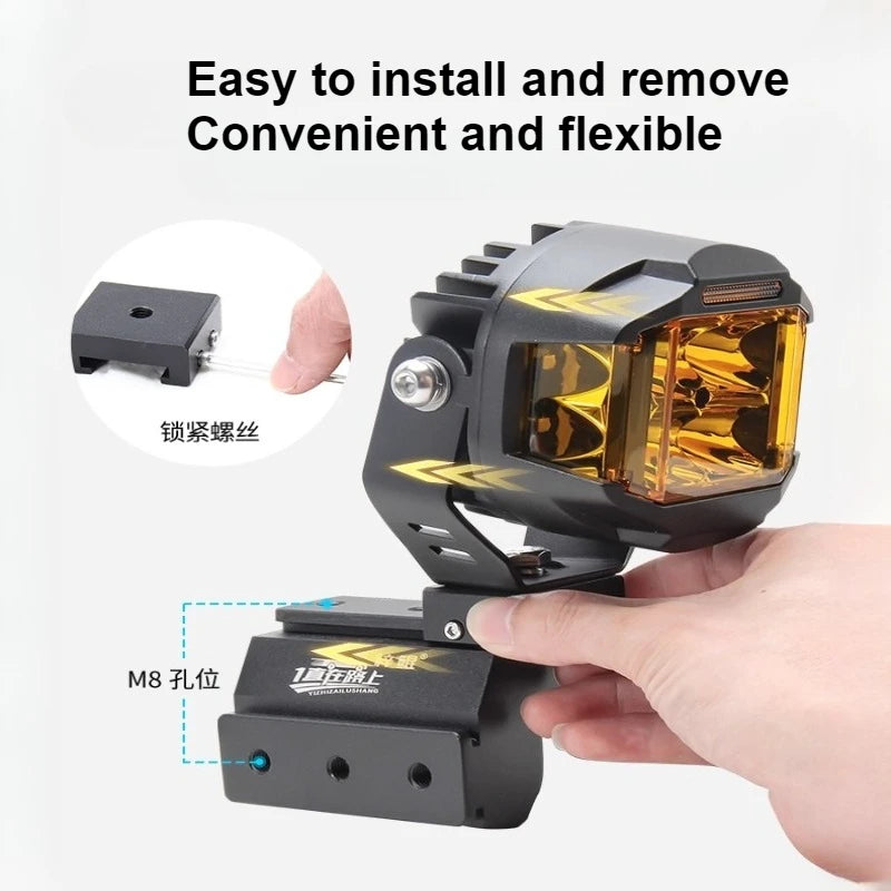 For Chery Tiggo 8 Pro e+ Car A Pillar Led Spotlight Bracket Front Engine Hood Quick Release Dual Guide Rail Expansion Stand — view 5
