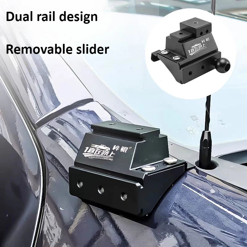 For Chevrolet Silverado ZR2 Car A Pillar Led Spotlight Bracket Front Engine Hood Quick Release Dual Guide Rail Expansion Stand — view 4