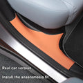 For DEEPAL S05 Car Leather Door Sill Protector Anti-Kick Pad Guard Welcome Step Plate Trim Protective Stickers Accessories — view 1