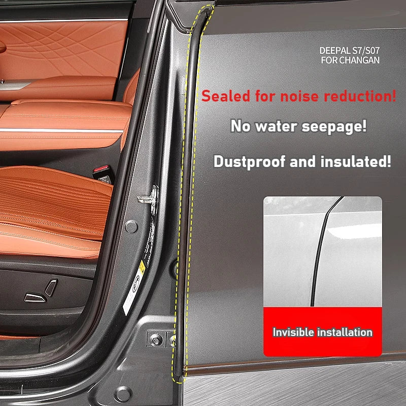 For Deepal S07/S7/SL03/L07/S05 2Pcs Car Door Sealing Strips B-Pillar Sound Insulation Strips w/ Noise Reduction Upgraded Version — view 2