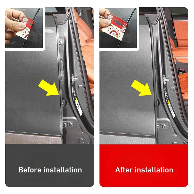 For Deepal S07/S7/SL03/L07/S05 2Pcs Car Door Sealing Strips B-Pillar Sound Insulation Strips w/ Noise Reduction Upgraded Version — view 4