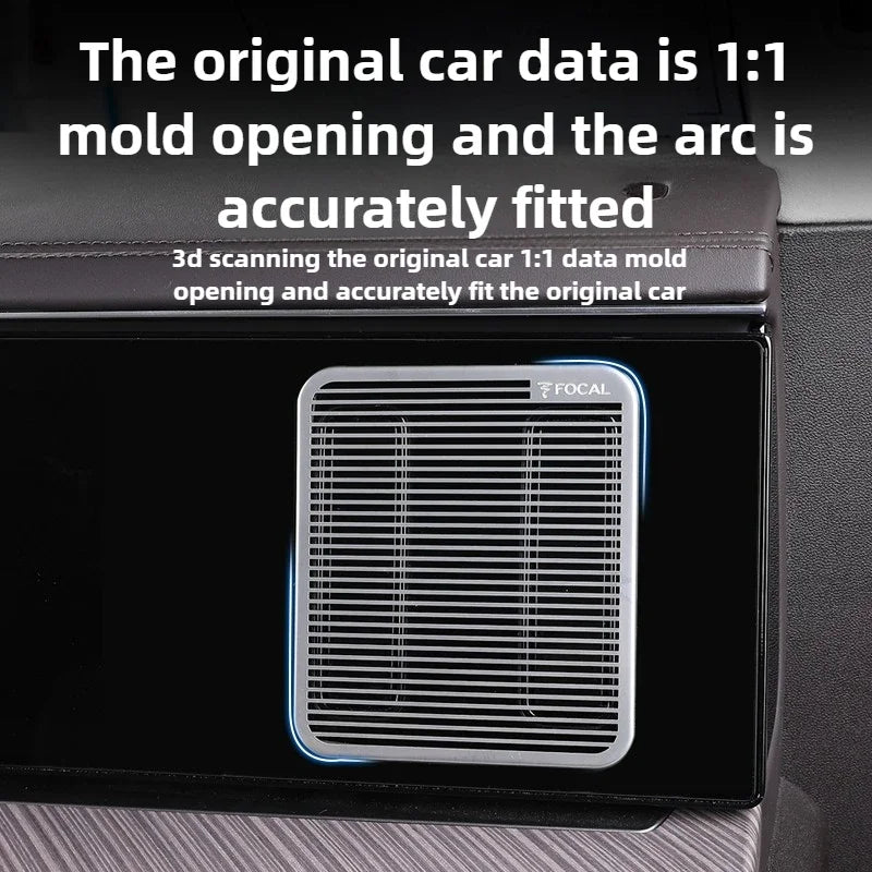 For DENZA N9 2025 2Pcs/Set Car Dashboard Air Conditioning Outlet Stainless Steel Protective Cover Car Interior Accessories — view 4