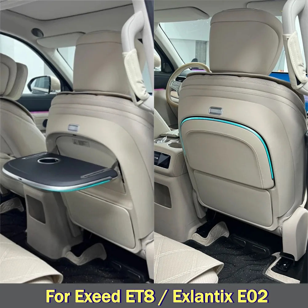 For Exeed ET8 Jaecoo 9 Foldable Electric Small Table Board with Wireless Charging and Ambient Light Car Tray Table Accessories — view 1