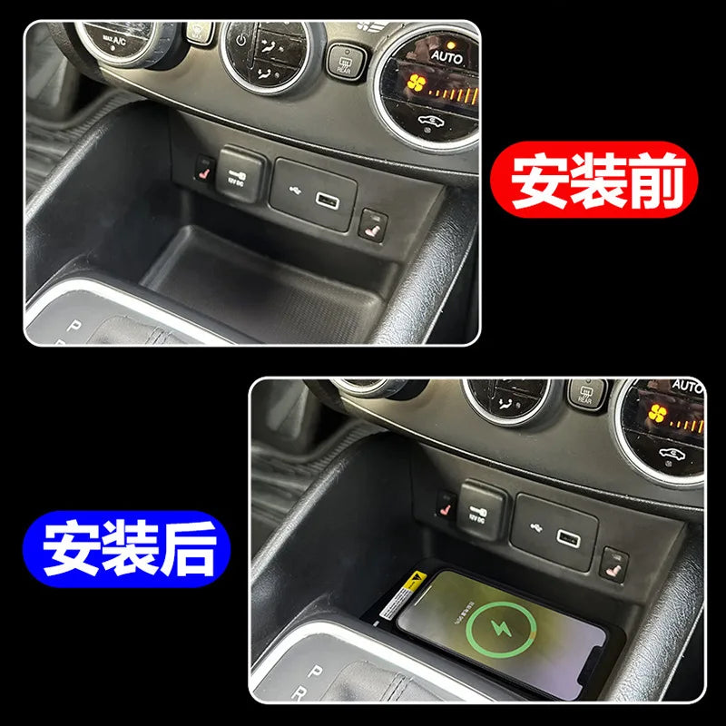 For Fiat Egea/Tipo/Tipo Cross 2015-2022 Car Wireless Charger Center Console 15W Smart Fast Charging Pad Mobile Phone Holder — view 5
