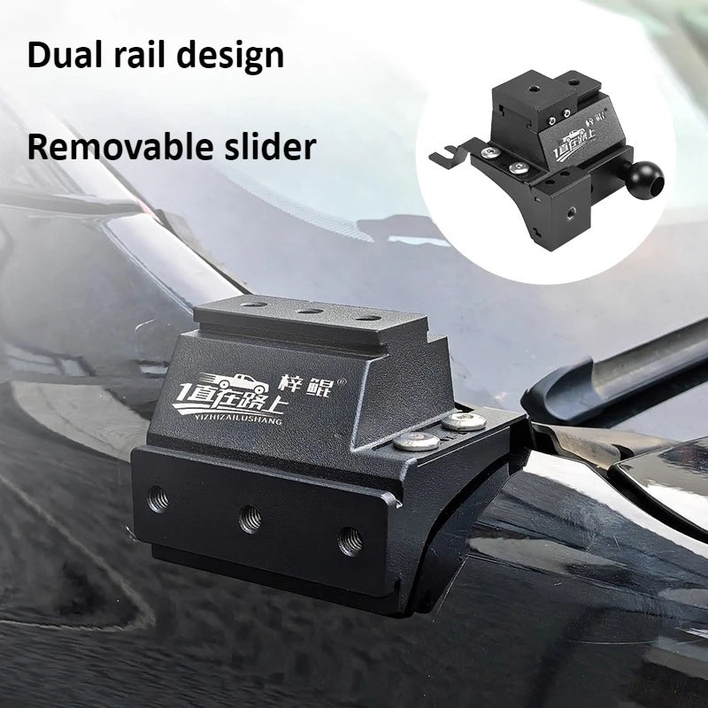 For Ford Ranger Car A Pillar Led Spotlight Bracket Front Engine Hood Quick Release Dual Guide Rail Expansion Stand Lamp Holder — view 3