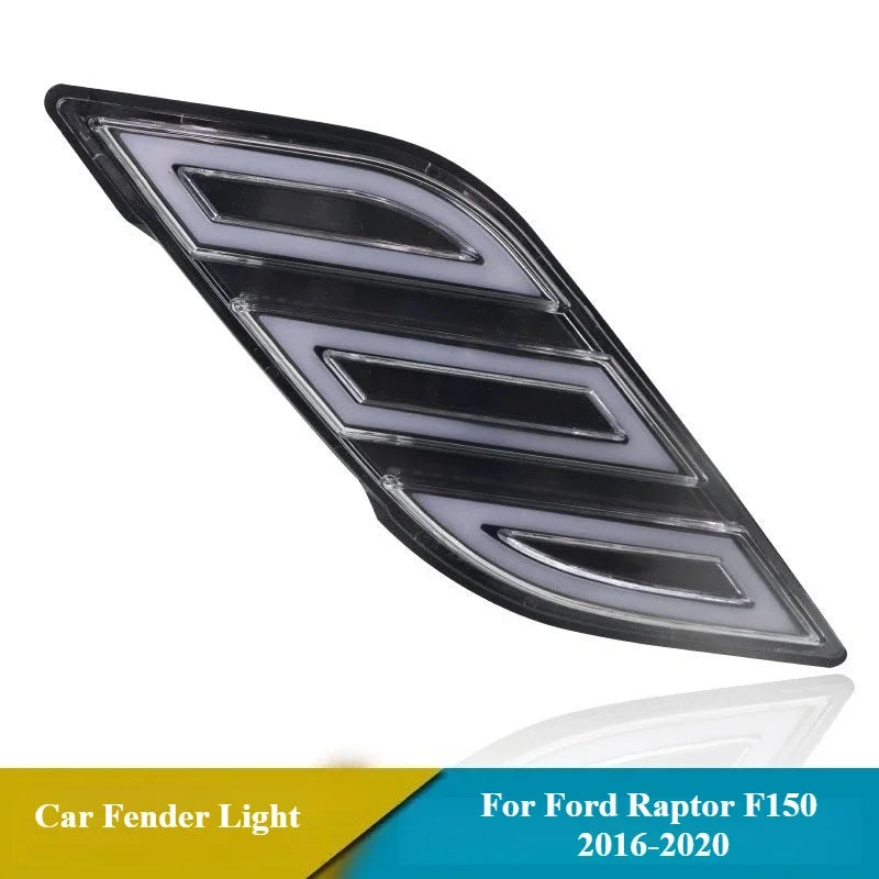 For Ford Raptor F150 F-150 2016-2020 Car Fender Light DRL Wheel Eyebrow Lights LED Daytime Running Light Dynamic Turn Signal — view 5